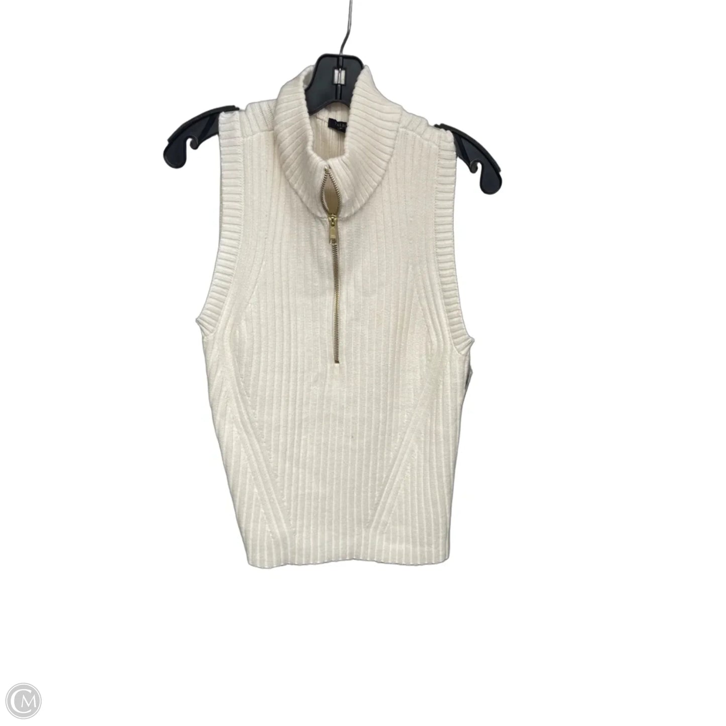 Vest Sweater By Talbots In White, Size: M