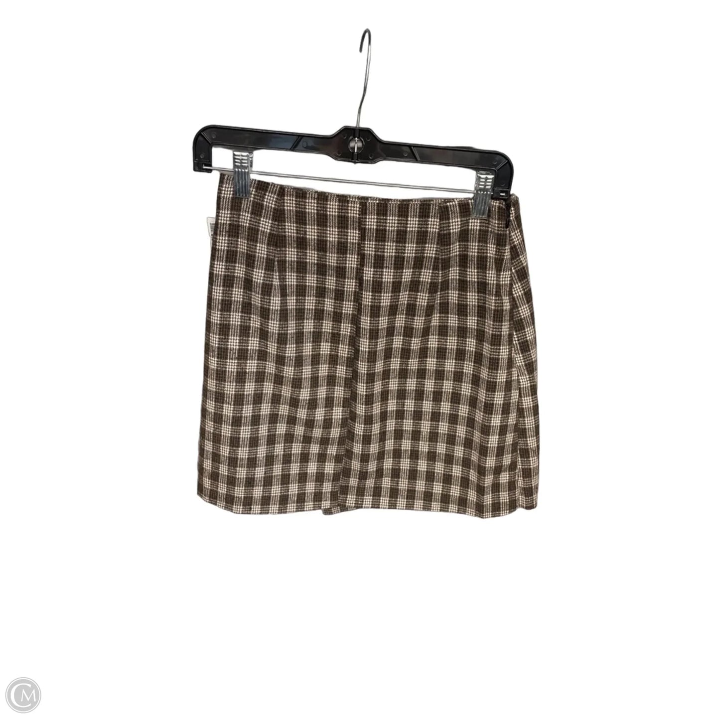 Skirt Midi By Harper In Brown & Cream, Size: M