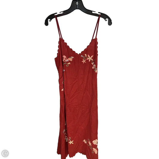 Dress Casual Midi By Universal Thread In Orange, Size: M