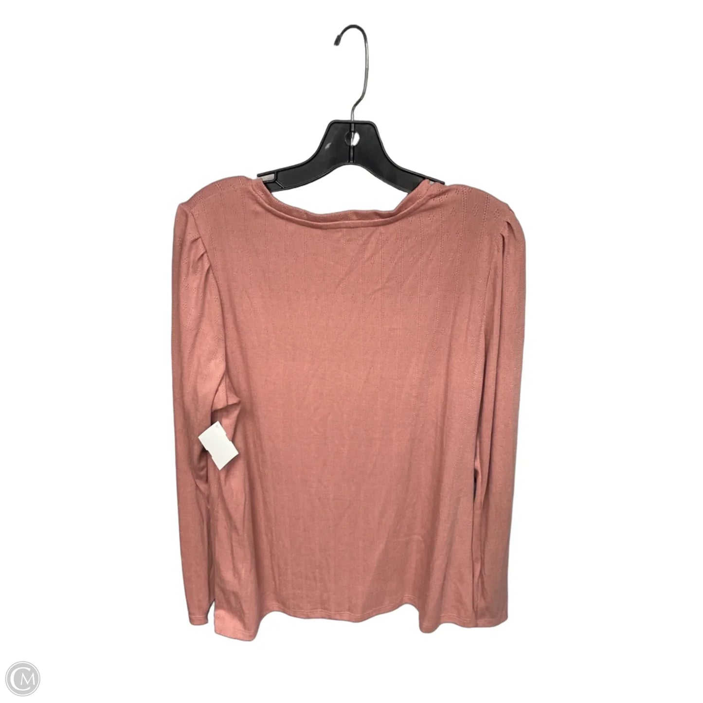 Top Long Sleeve By Well Worn In Pink, Size: L