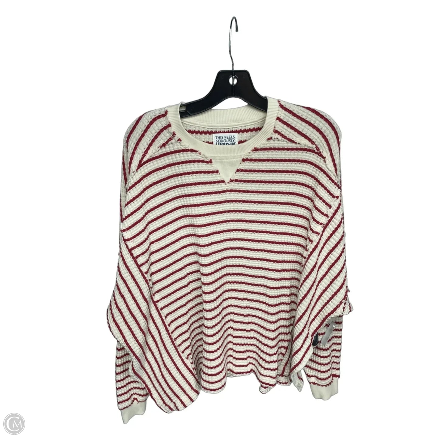 Sweater By Aerie In Red & White, Size: S