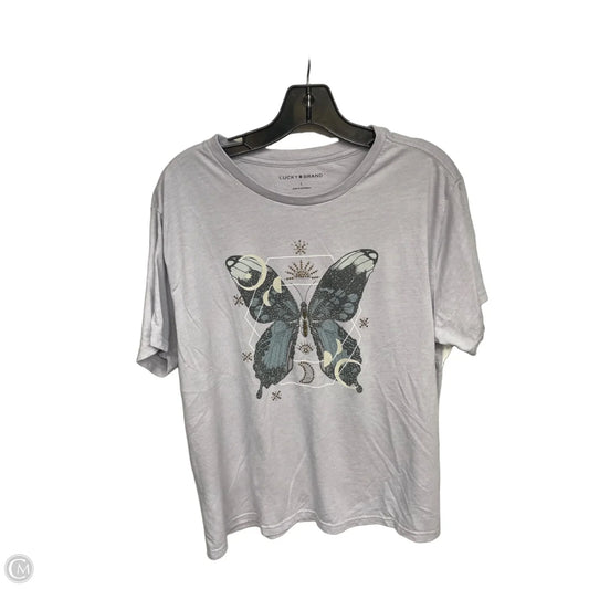 Top Short Sleeve By Lucky Brand In Purple, Size: L