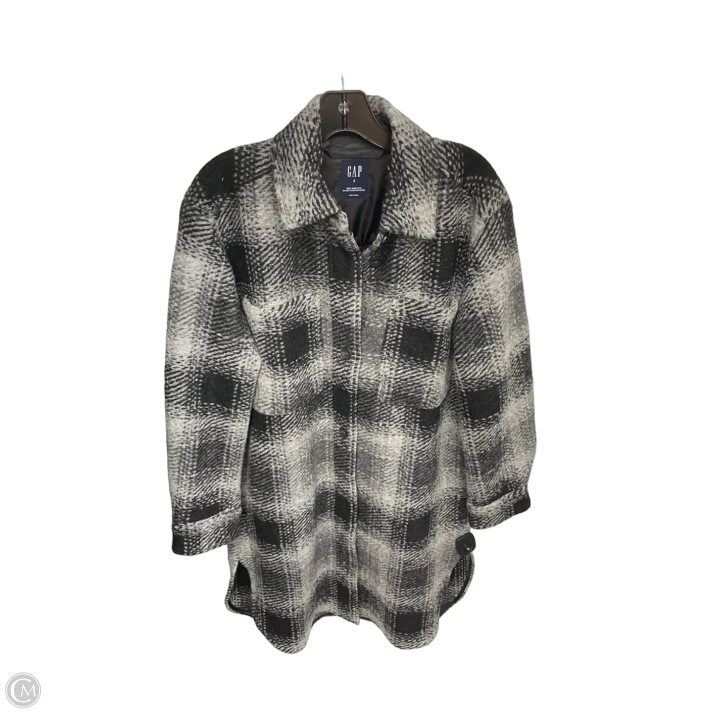 Coat Peacoat By Gap In Grey, Size: S