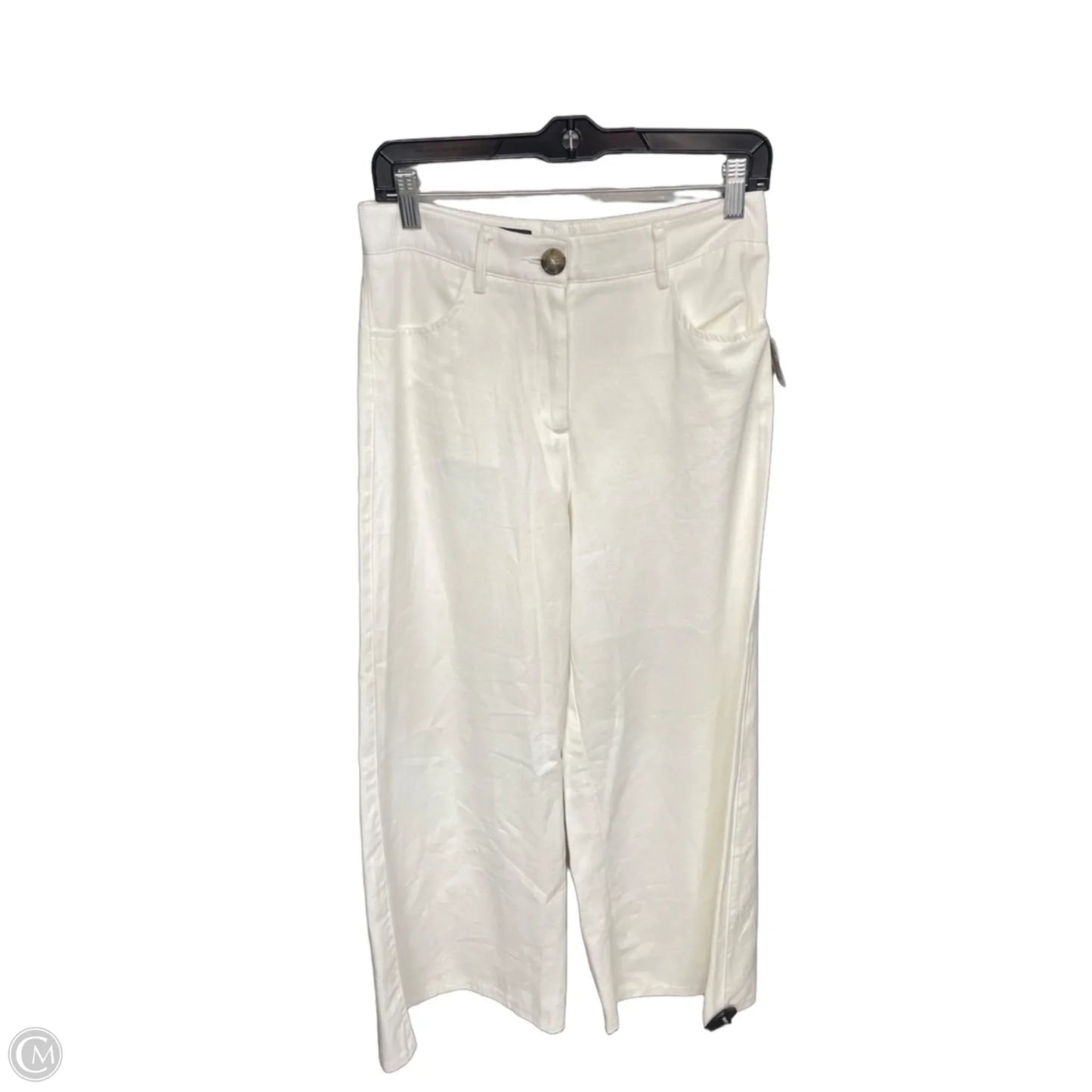 Pants Wide Leg By Zara In White, Size: S