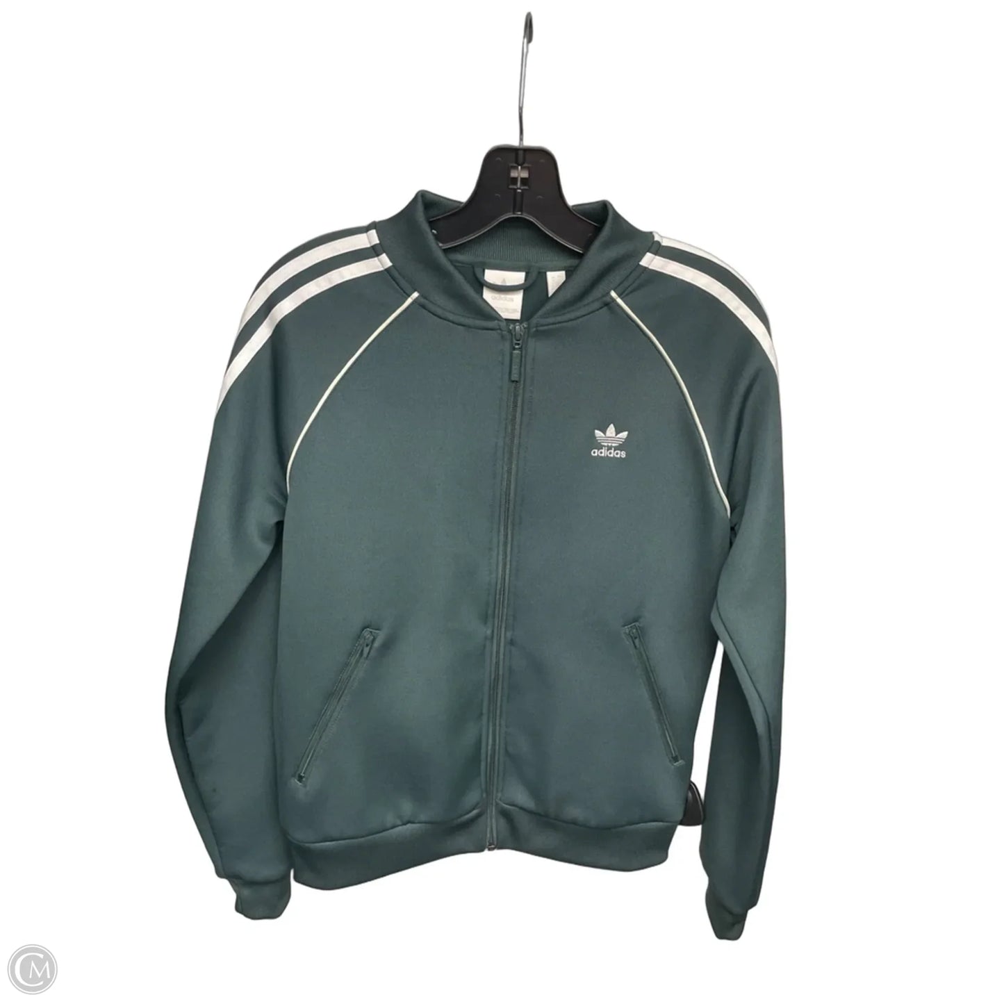 Athletic Jacket By Adidas In Green, Size: S