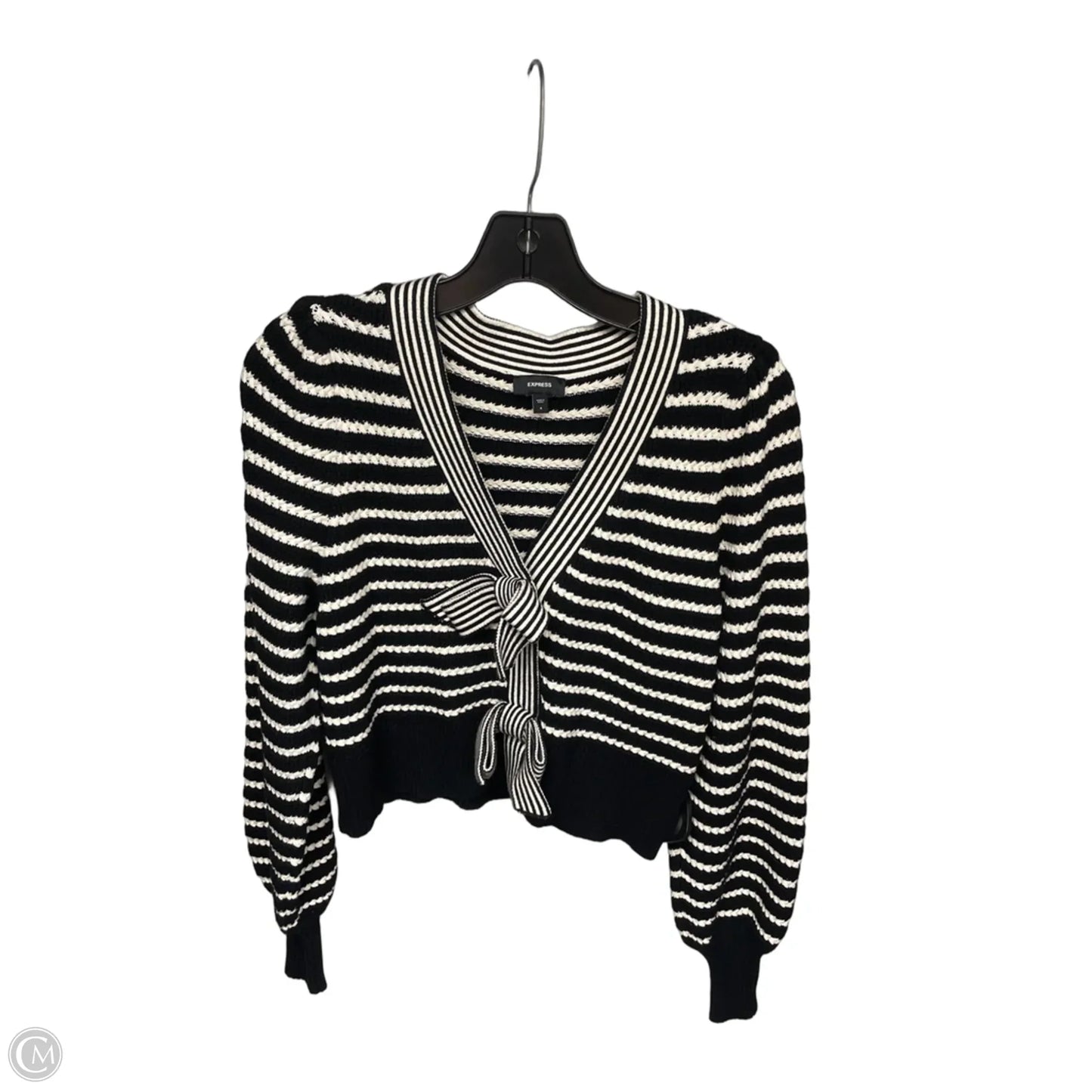 Cardigan By Express In Black & White, Size: S