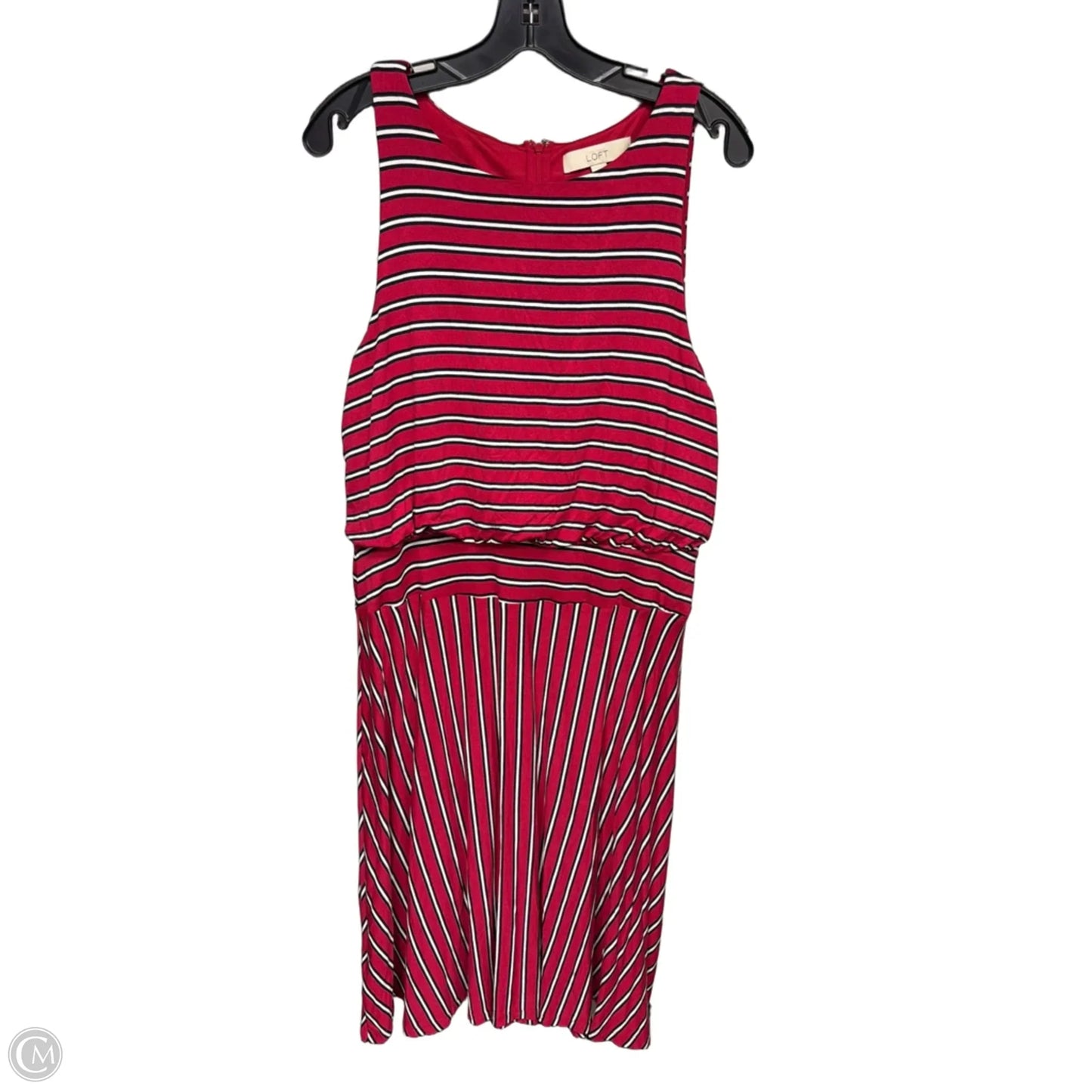 Dress Casual Midi By Loft In Red, Size: L