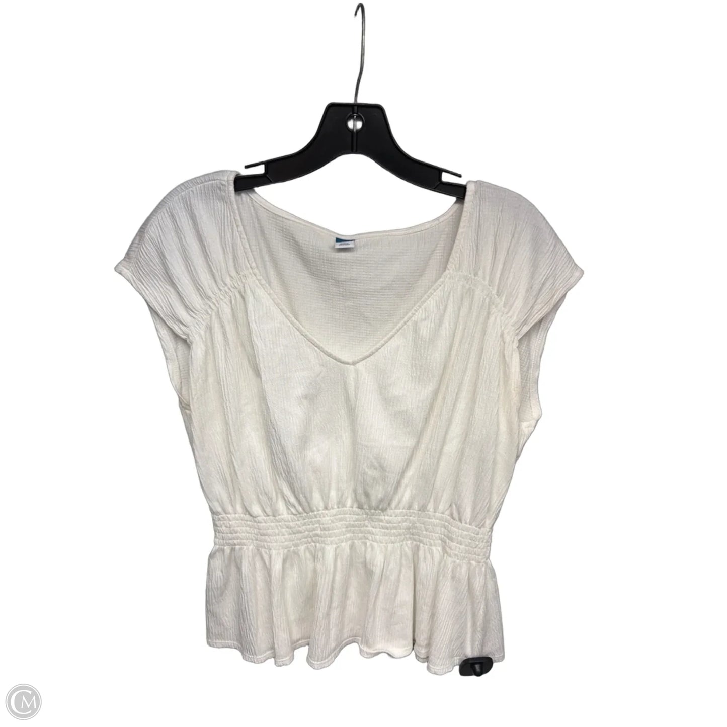 Top Short Sleeve By Old Navy In White, Size: L