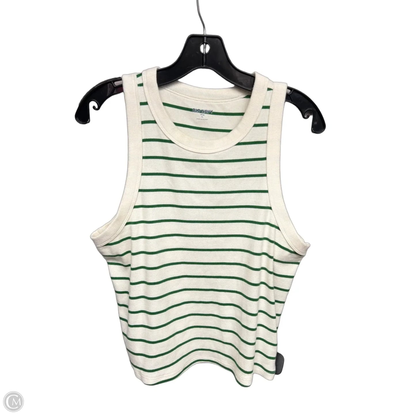 Tank Top By Old Navy In Green & White, Size: Xl