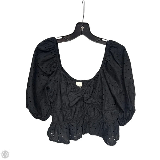 Top Short Sleeve By A New Day In Black, Size: Xl