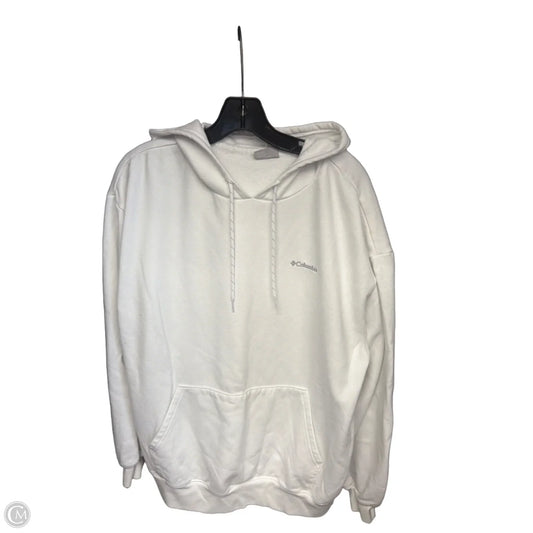 Sweatshirt Hoodie By Columbia In White, Size: L