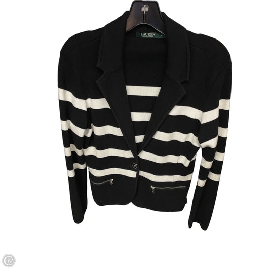 Cardigan By Lauren By Ralph Lauren In Black & White, Size: M