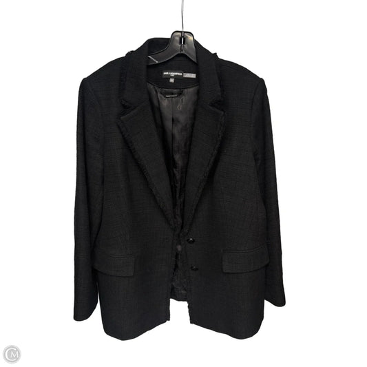 Blazer Designer By Karl Lagerfeld In Black, Size: 16
