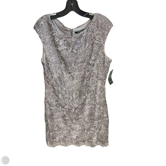 Dress Party Midi By Lauren By Ralph Lauren In Grey, Size: 16