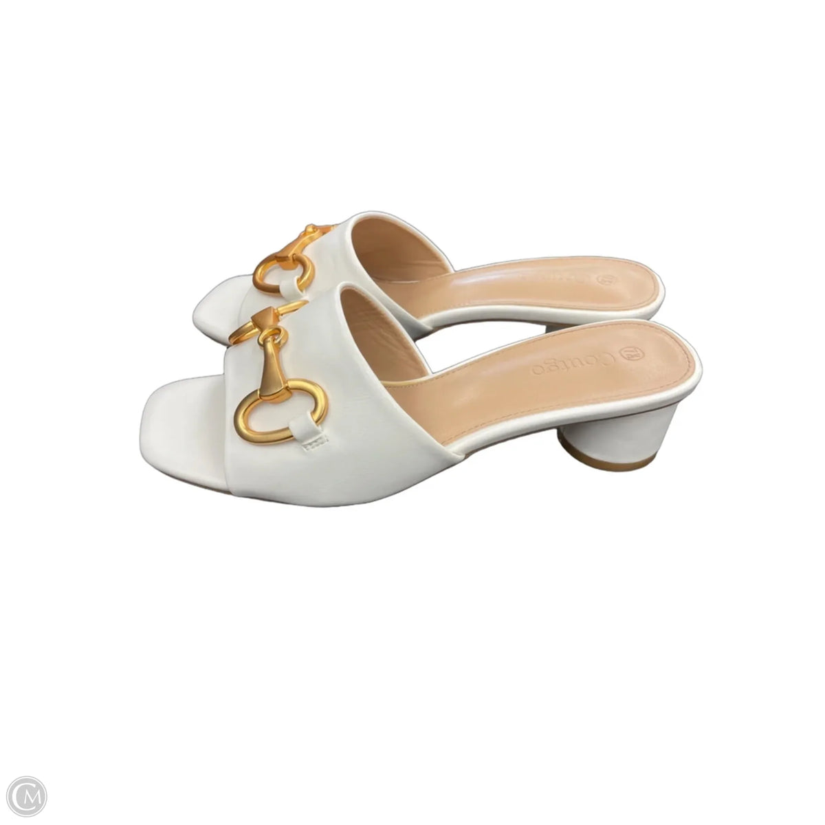 Shoes Heels Block By Coutgo In White, Size: 7.5