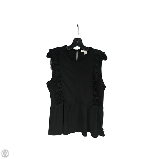 Top Sleeveless By Monteau In Black, Size: Xl