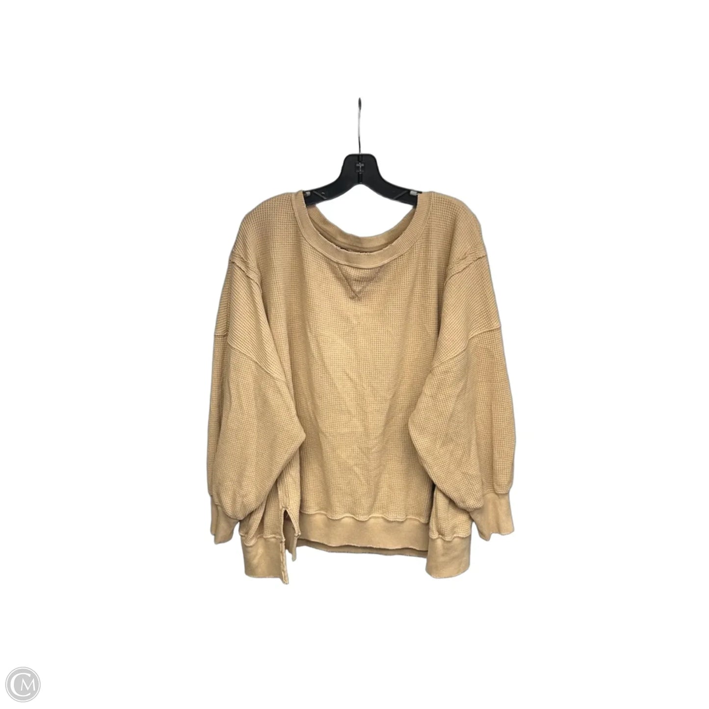 Top Long Sleeve By American Eagle In Tan, Size: L