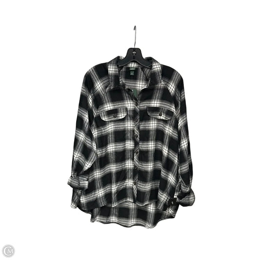 Top Long Sleeve By Wild Fable In Black & White, Size: M