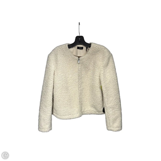 Jacket Faux Fur & Sherpa By Theory In Cream, Size: M