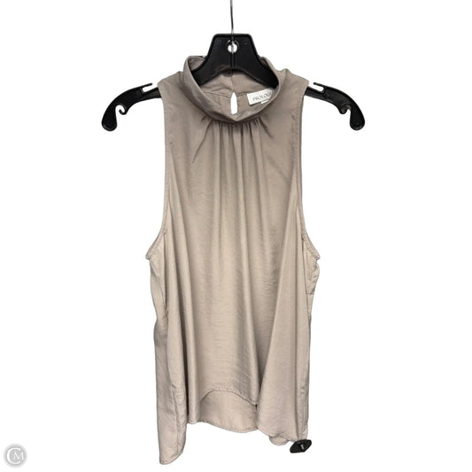 Top Sleeveless By Prologue In Taupe, Size: L