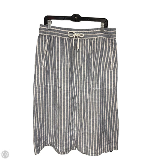 Skirt Midi By Athleta In Blue & White, Size: L