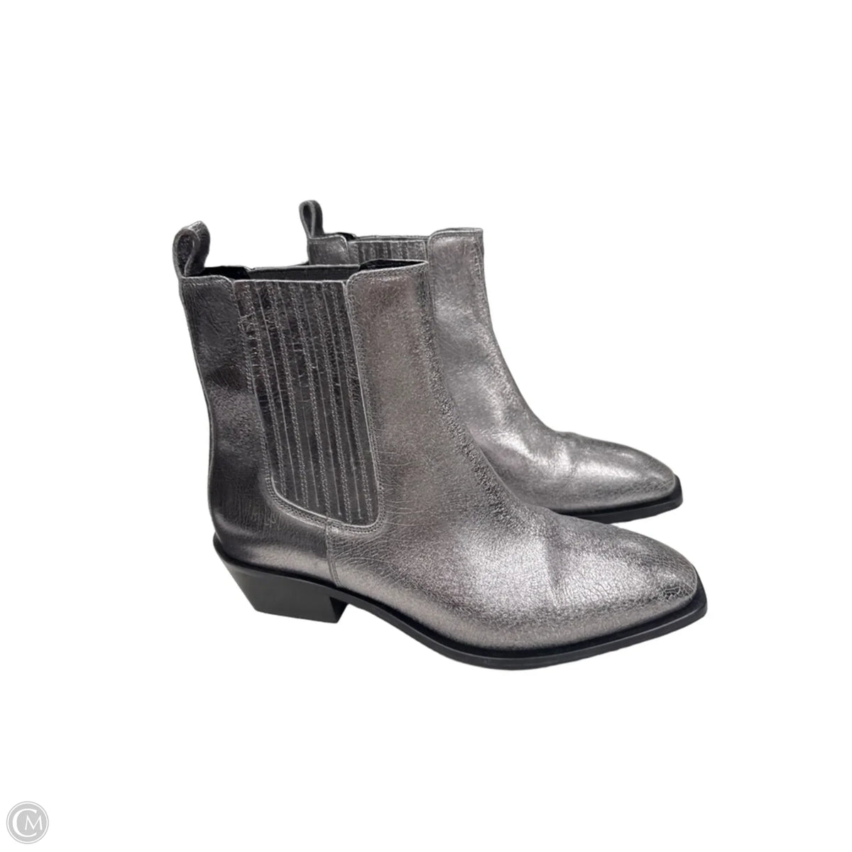Boots Ankle Heels By Seychelles In Silver, Size: 10