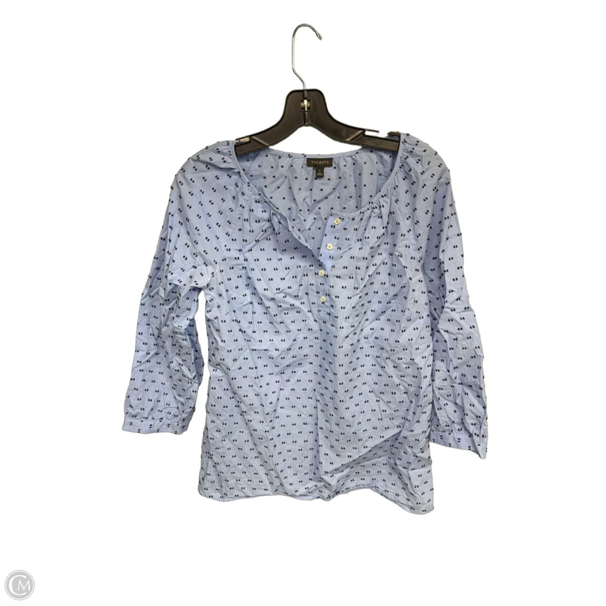 Top 3/4 Sleeve By Talbots In Blue, Size: S