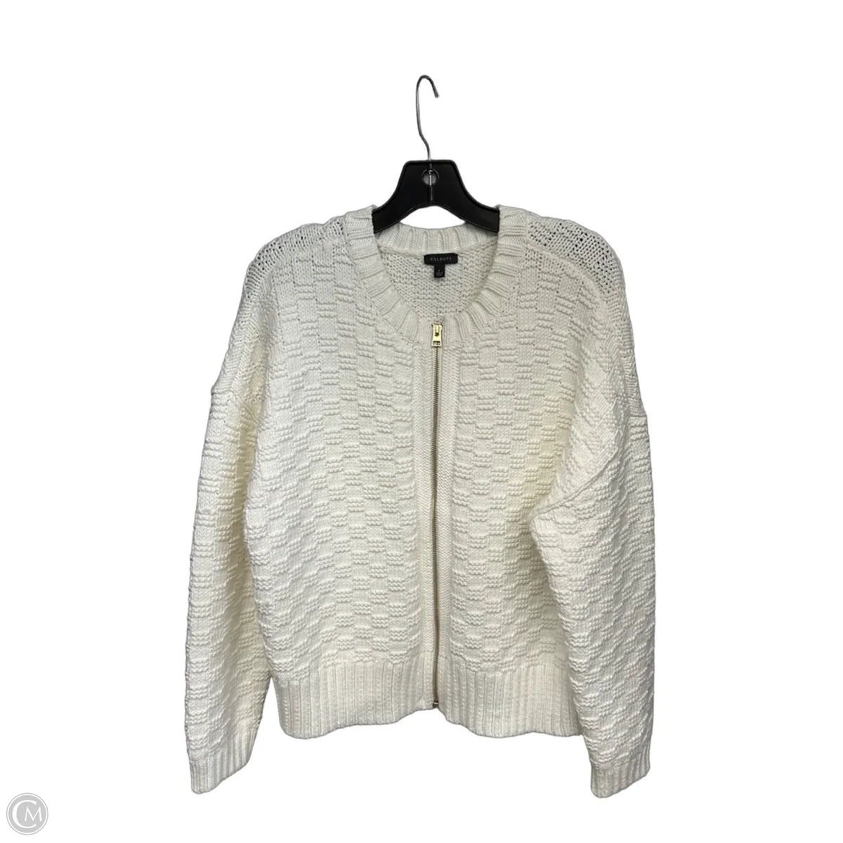 Sweater By Talbots In White, Size: L