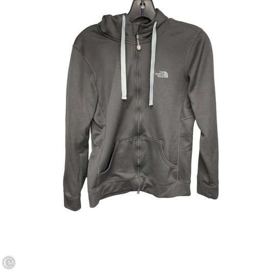 Athletic Sweatshirt Hoodie By The North Face In Grey, Size: M