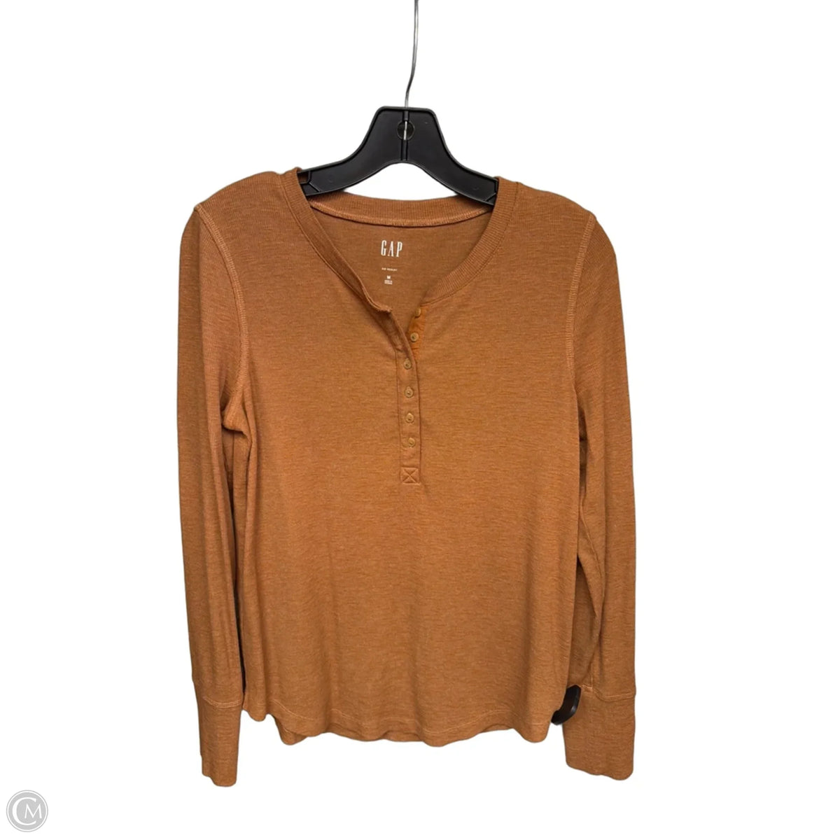 Top Long Sleeve By Gap In Brown, Size: M