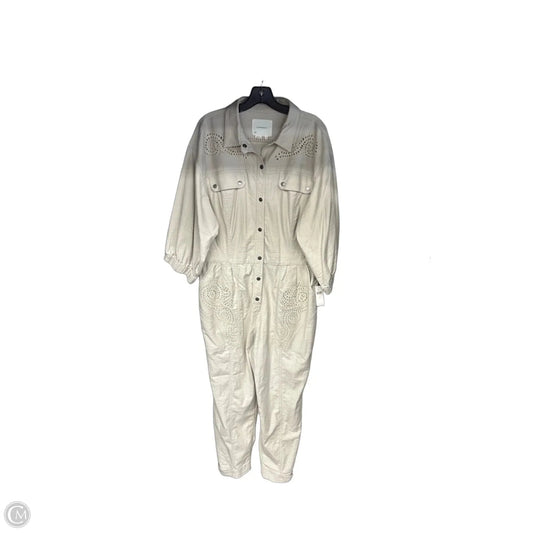Jumpsuit By Anthropologie In Cream, Size: L