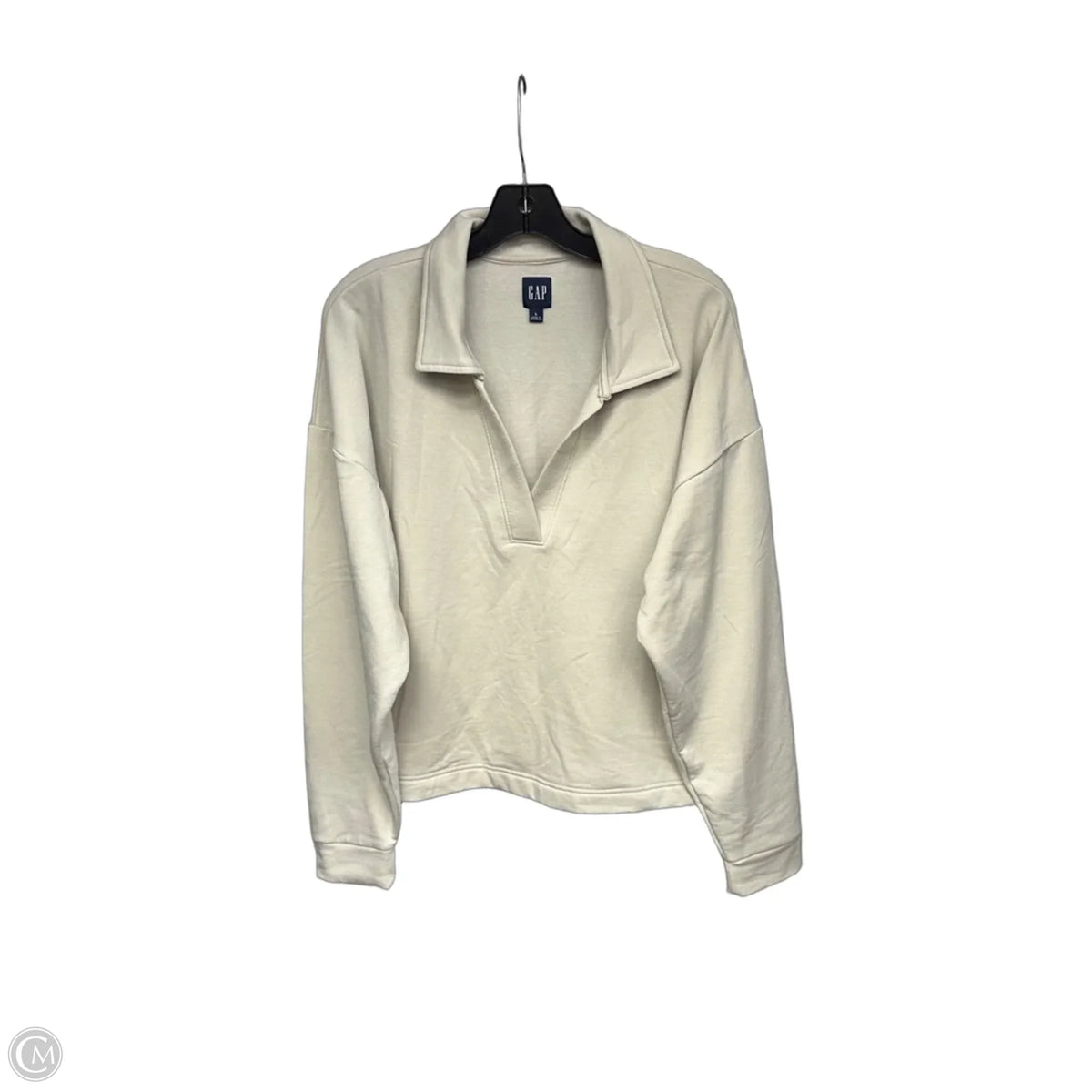 Sweater By Gap In Cream, Size: L