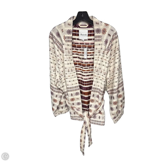 Cardigan By Madewell In Cream & Purple, Size: Xl