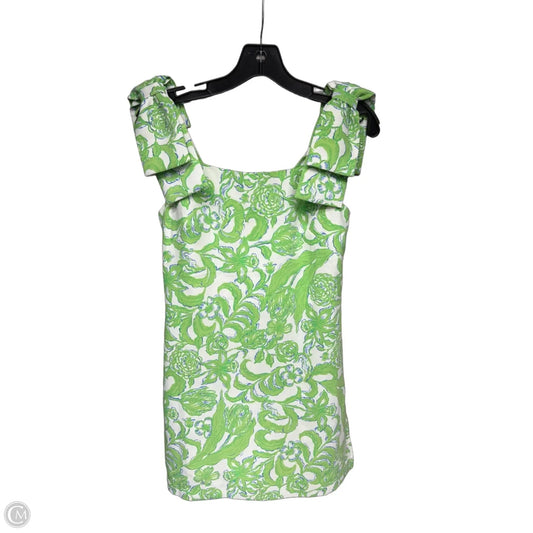 Dress Designer By Lilly Pulitzer In Green & White, Size: Xxs