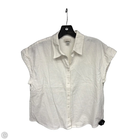 Top Short Sleeve By A New Day In White, Size: M