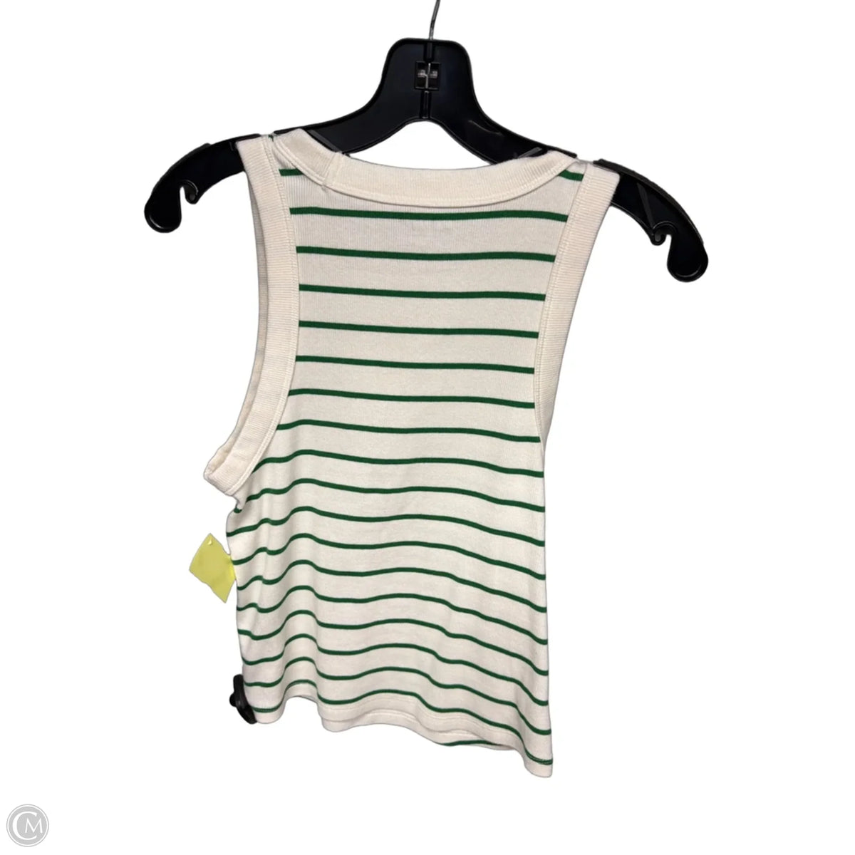 Tank Top By Old Navy In Green & White, Size: L