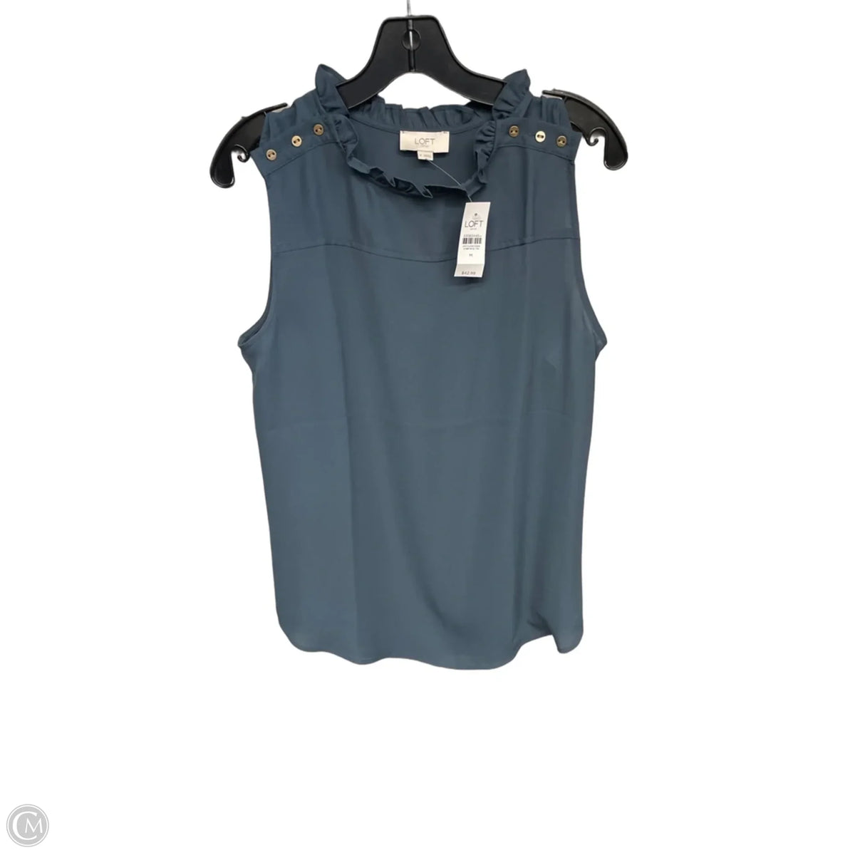 Top Sleeveless By Loft In Grey, Size: M