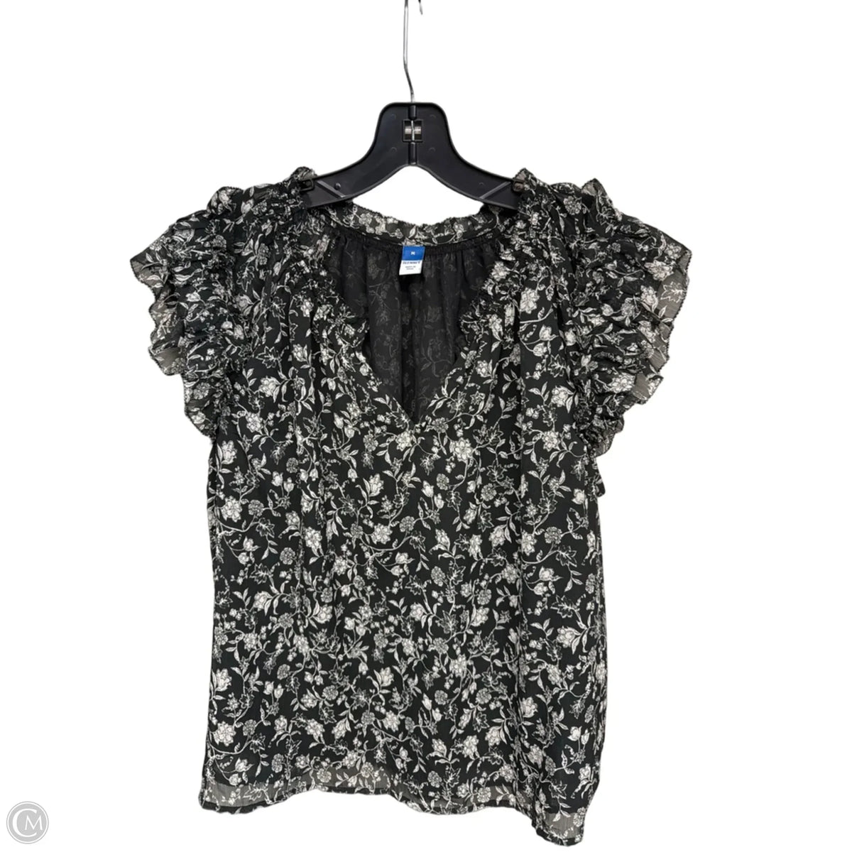 Top Sleeveless By Old Navy In Black & White, Size: M