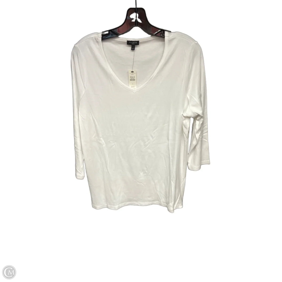 Top 3/4 Sleeve By Talbots In White, Size: 1x