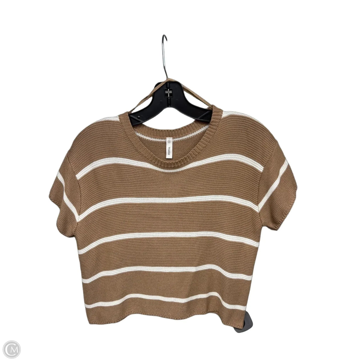 Top Short Sleeve By Wishlist In Brown, Size: S