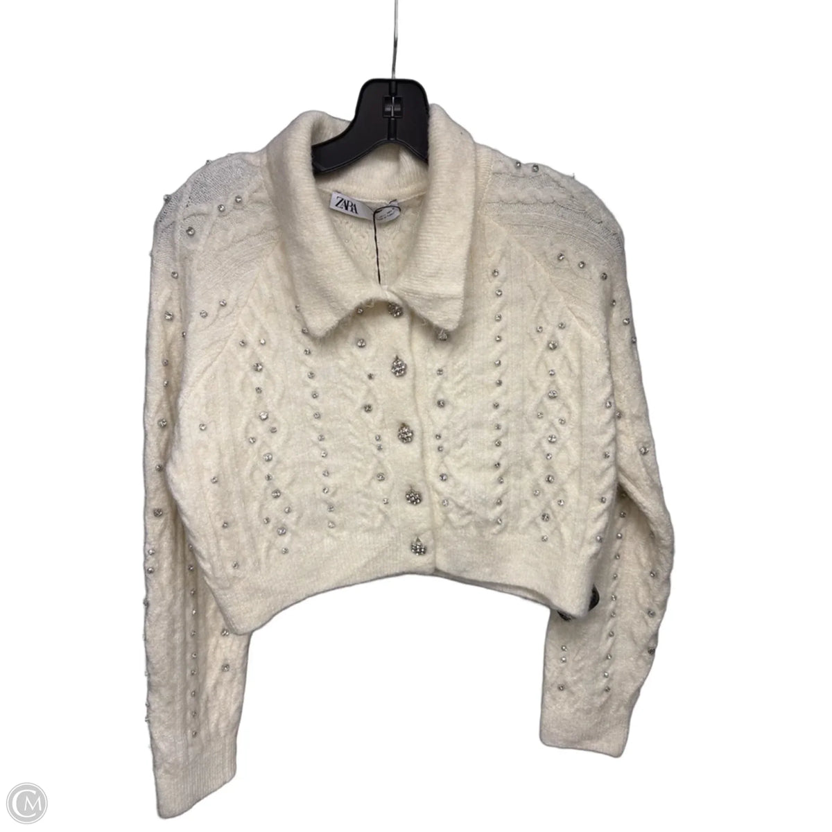 Sweater By Zara In White, Size: L