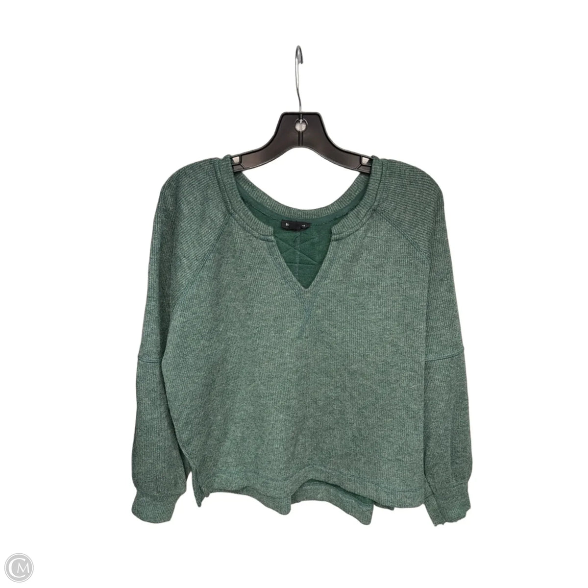 Top Long Sleeve By Blu Pepper In Green, Size: Medium