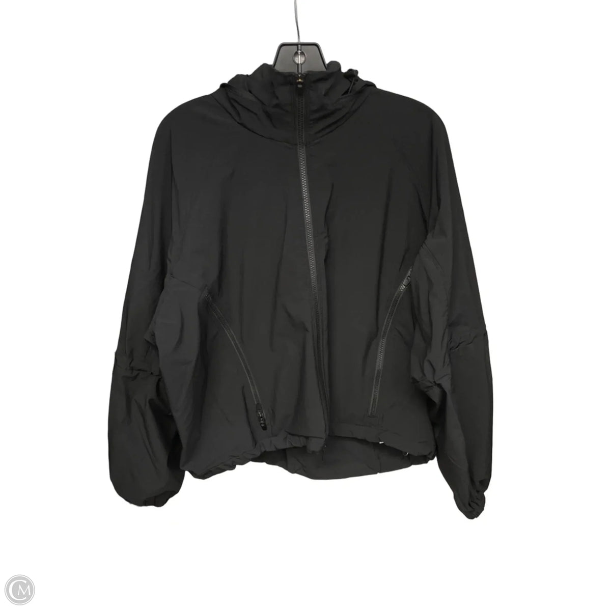 Jacket Windbreaker By Athleta In Black, Size: L