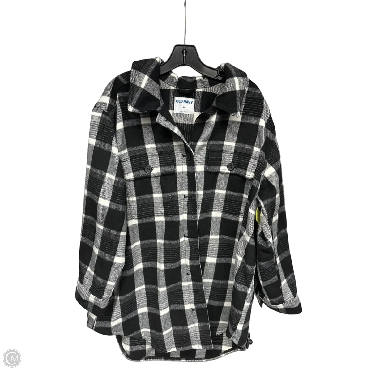 Jacket Shirt By Old Navy In Black & White, Size: Xl