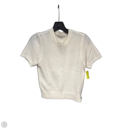 Sweater Short Sleeve By Abercrombie And Fitch In White, Size: Xxs