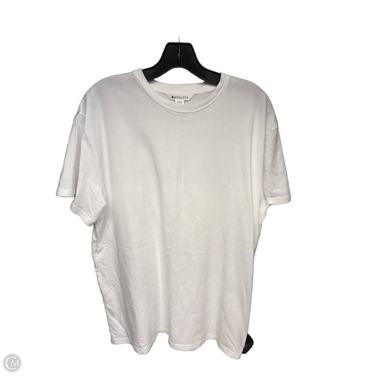 Athletic Top Short Sleeve By Athleta In White, Size: M