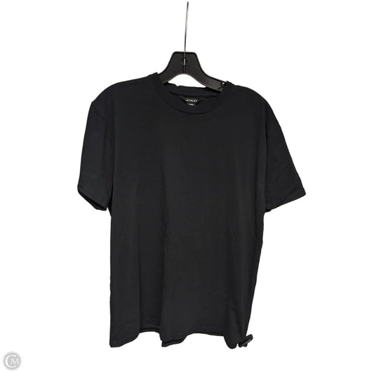 Athletic Top Short Sleeve By Athleta In Black, Size: M