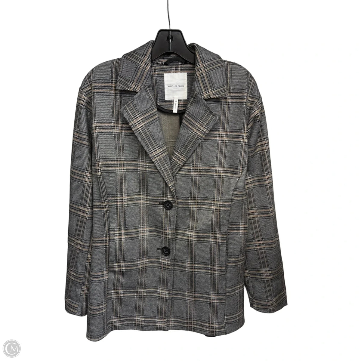 Blazer By Avec Les Filles In Grey & Tan, Size: Xs
