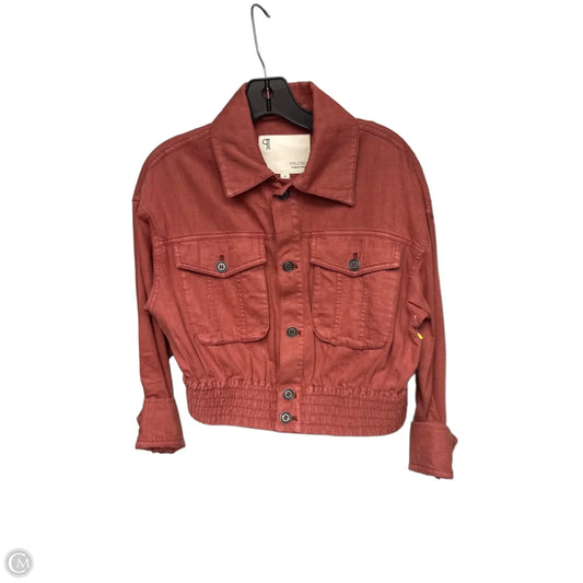 Jacket Shirt By Pilcro In Orange, Size: Xxs