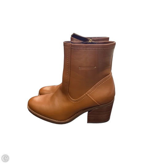 Boots Ankle Heels By Franco Sarto In Brown, Size: 8